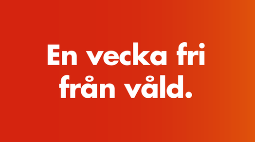 Bild med texten En vecka fri från våld.
