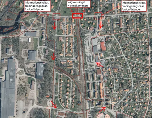 Bild som visar arbetsområde och omdirigeringar från och med 23 september till och med 27 september