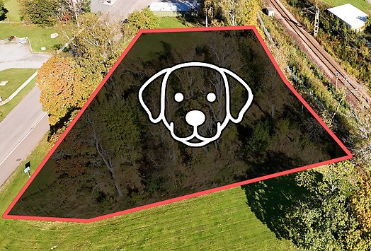 Bild visar område för hundpark i Surahammar