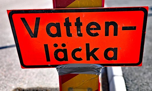 Bild illustrerar vattenläcka